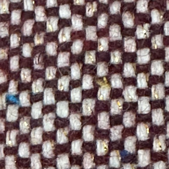 Tulle Y2k Tweed Pea Coat Medium Wool Blend Eggplant Wine Metallic Glimmer - Picture 10 of 13